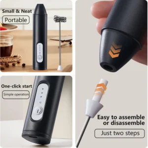 Wireless Milk Frothers Electric Handheld Blender Electrical Mini Coffee Maker Whisk Mixer With USB For Coffee Cappuccino Cream - Image 4