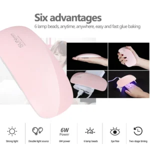 Foldable Nail Lamp 6w Uv Led Lamp For Nails Machine 6 Uv Leds Gel Nail Polish Dryer Lamp Manicure Tool Professional Equipme - Image 7