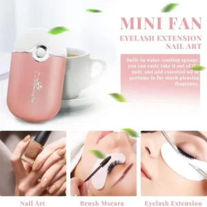 USB Rechargeable Portable Mini Fan Cooling Fan Bladeless Handheld Eyelash dryer Mini Handheld Fan Air Conditioning Blower - Image 6
