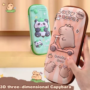 3D Capybara Pencil Case Drop Resistant Waterproof Student School Supplies Large Capacity Multifunctiona Pen Pouch Stationery - Image 3