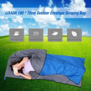 Outdoor Envelope Sleeping Bag Mini Ultralight Multifunction Travel Bag Hiking Camping Sleeping Bags Nylon 190 * 75cm lazy bag - Image 3