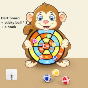 Montessori Dart Board Target Sports Game Toys For Children 4 To 6 Years Old Outdoor Toy Child Indoor Girls Sticky Ball Boys Gift - Image 4