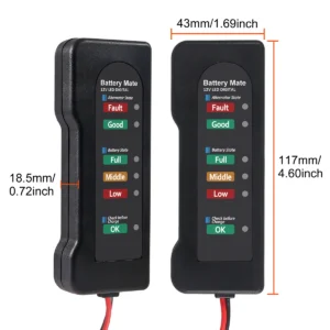 12V car battery tester, Alternator Tester Automotive,Battery Checker, Analyzer to Check alternator & Battery Charging System - Image 4