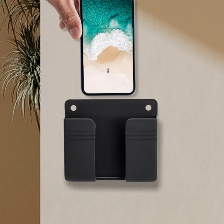 1-4pcs Wall Mounted Storage Box Multifunction Punch Free Organizer TV Remote Control DIY Mobile Phone Plug Charging Holder Stand - Image 5