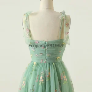 New Women Elegant Evening Party Dress 2025 Mesh Strap Sleeveless Lace Embroidery Dubai Banquet Gown Prom Dresses Female Vestidos - Image 7