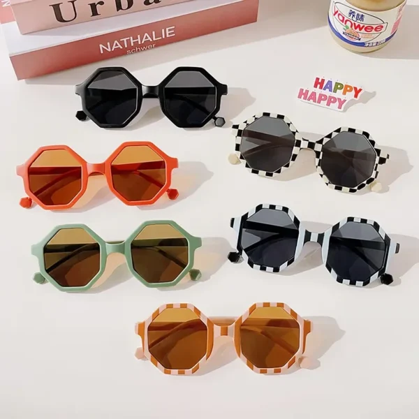 New Children Vintage Frosted Round Outdoor Sun Protection Sunglasses Baby Girls Acrylic UV400 Sunglasses Kids Fashion Glasses - Image 6