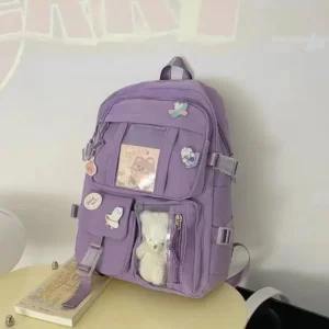 Girls Backpack Cute School Bags For Student Teens Girls Pockets Women Laptop Backpack Harajuku - Image 4