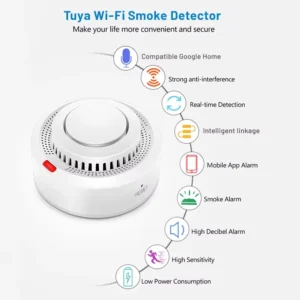 Tuya Smart WiFi Smoke Sensor Fire Protection Smoke Detector 85dB Sound Security System Firefighters Smartlife APP Control - Image 3