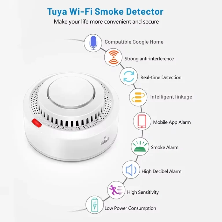 Tuya Smart WiFi Smoke Sensor Fire Protection Smoke Detector 85dB Sound Security System Firefighters Smartlife APP Control - Image 3