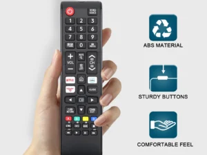 Universal Remote Control for Samsung Smart Tv, Control Replacement Fit for 4K Uhd Qled Hdtv Led Tvs, with Hulu Netflix Primevide