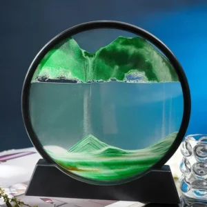 3D Moving Sand Art Picture Round Glass Deep Sea Sandscape Hourglass Quicksand Craft Flowing Sand Painting Office Home Decor Gift - Image 4