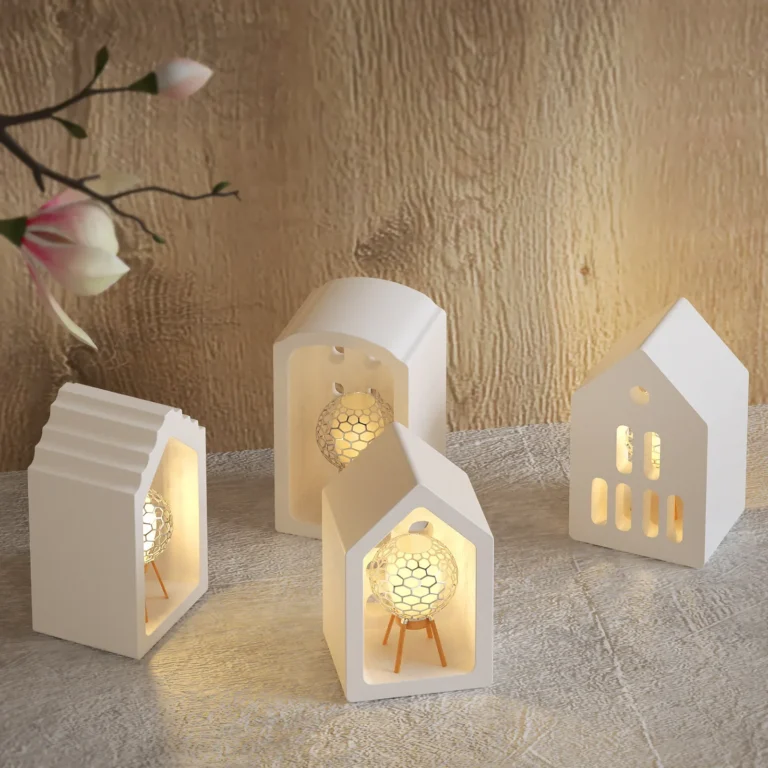 Four Houses Clay Silicone Molds DIY Home Decoration Aromatherapy House Gypsum Plaster Mould Craft Art Ornament Epoxy Resin Mold - Image 3