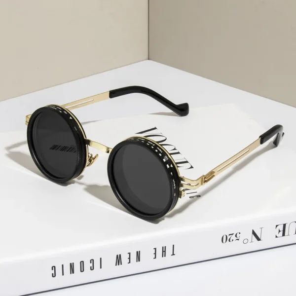 New Adjustable 1-9 Sunglasses Punk Polarized Sun Glasses Men Women Round ND Filter Lenses Retro Fishing Eyeglasses Shades - Image 7