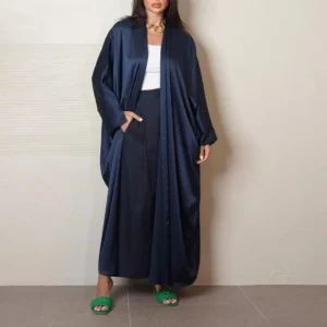 Muslim Open Front Abaya Long Sleeve Ramadan Maxi Length Dress Women's Clothing Cardigan Abayas Wearout Kaftans Women Jilbabs - Image 3