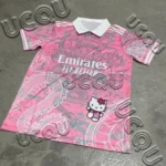 MINISO Collaboration Hello Kitty Cartoon Cute Polo Shirt Children And Girls Fashion Short Sleeved Top Children Adults Polo Shirt