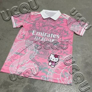MINISO Collaboration Hello Kitty Cartoon Cute Polo Shirt Children And Girls Fashion Short Sleeved Top Children Adults Polo Shirt