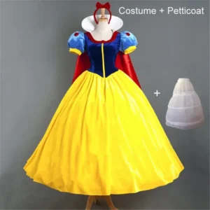 White Cosplay Costume Princess White Snow Cartoon Dress Petticoat Adult Plus size For Women Halloween Party - Image 5