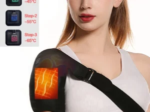 USB Electric Shoulder Brace Amr Pad 3 Gear Heated Massage Shoulder Support Massage Belt Gifts Health Care Keep Warm