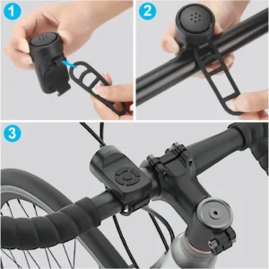 Bicycle Electric Bell Bike USB Charging Horn MTB Mountain Bike Warning Safety Ring Waterproof Bell Cycling Accessories - Image 7
