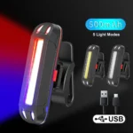 Super Bright Led Bike Rear Light 5 Lighting Modes USB Rechargeable Seatpost Fork Light Safety Warning Bicycle Taillight
