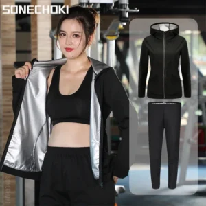 New Sauna Suit Women Plus Size Gym Clothing Sets for Sweating Weight Loss Female Sports Active Wear Slimming Tracksuit Women - Image 3