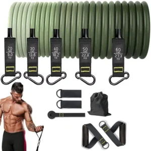 11 Piece Elastic 200LBS Resistance Bands Set Tension Pull Rope Workout Exercise For Fitness Home Gym Strength Training Equipment