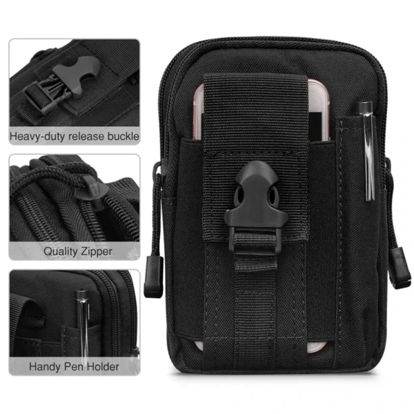 Molle Pouch Multipurpose Waist Bag Tactical Holster Waist Belt Pack Wallet Pouch Purse Phone Case - Image 3