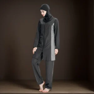 Muslim Women Hijab Swimsuit Hooded Swimwear Islmaic Full Cover Burkini Arab Modest Beachwear Bathing Suit Surf Swim Wear - Image 6