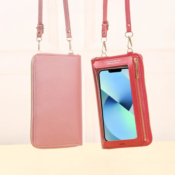 Touch Screen Phone Bag Crossbody Bags Multifunctional Shoulder Wallet Mini Women's Bag Wear-resistant Mobile Wallet Card Holder - Image 4