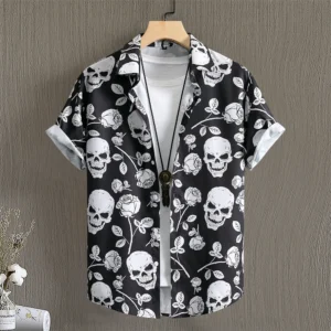 Simple Men's Shirts 3d Patchwork Printing High-Quality Men's Clothing Short Sleeve Beach Party Hawaiian Shirts - Image 4