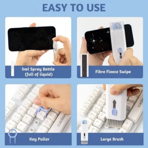 7 in 1 Computer Keyboard Cleaner Brush Kit Earphone Cleaning Pen For Headset Keyboard Cleaning Tools Cleaner Keycap Puller Kit - Image 5