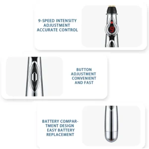 Electric Acupuncture Point Massage Pen Meridian Energy Massage Pen Pain Relief Therapy Back Neck Face Beauty Roller - Image 5