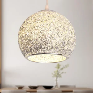 Restaurant Light Silver Aluminum Wire Chandelier Led Dining Chandelier Modern Minimalist Light Creative Bar Entrance Aisle Light - Image 3