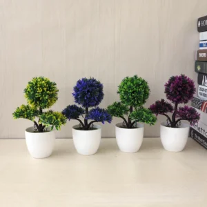 1pc Artificial Plants Bonsai Small Tree Simulation Plants Fake Flowers Table Potted Ornaments Home Decoration Hotel Garden Decor - Image 3