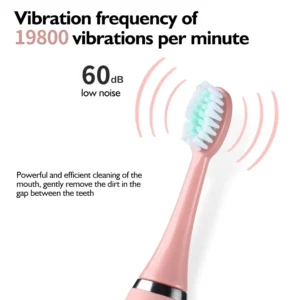 Children Electric Toothbrush Cartoon Kids With Replacement Head Ultrasonic IPX7 Waterproof Rechargeable Sonic Toothbrush - Image 3