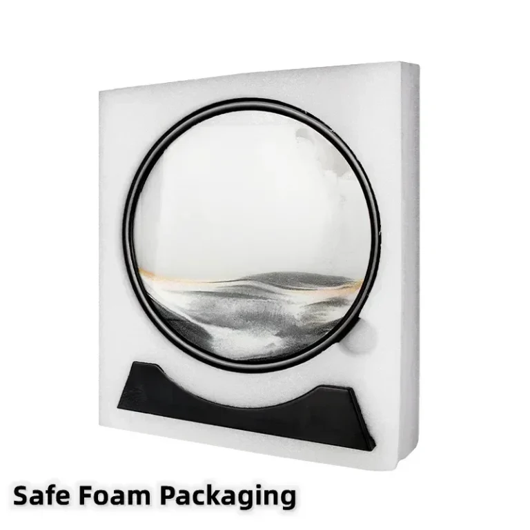 3D Moving Sand Art Picture Round Glass Deep Sea Sandscape Hourglass Quicksand Craft Flowing Sand Painting Office Home Decor Gift - Image 7