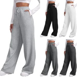 Loose Straight Leg Casual Sporty Sweatpants for Women Autumn 2024 New Arrival Comfortable Female Fashion Long Trousers