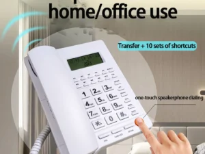 Desk Corded Telephone With Display For Home/Hotel/Office Support Music On Hold Landline Phone Corded