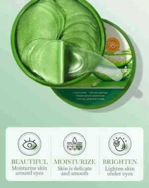 60pcs Aloe Vera Collagen Eye Mask Anti Dark Circles Eyes Bags Moisturizing Anti-Wrinkles Eye Patches Eyes Skin Care Products - Image 5