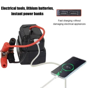Car Lithium Battery Converter Charger Clip Auto Igniter Jump Starter For Makita Booster Cable Adapter Emergency Power DIY Tools - Image 5