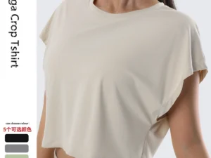 Women's quick drying loose sports short sleeved T-shirt comfortable sweat absorbing running clothes yoga fitness top