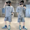 New Boys Sport Clothing Sets Summer Big Kids Loose Clothes Suit Short Sleeve Tops+Shorts 2Pcs Children Fashion Handsome Outfits - Image 6