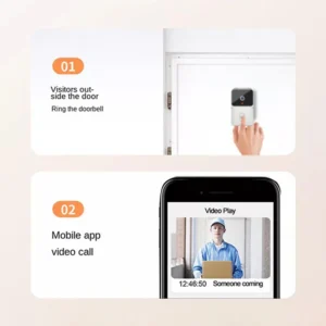 Tuya WiFi Video Doorbell Smart Home Door Bell Wireless Rechargeable Battery Outdoor HD Camera Two-Way Audio Visual Doorbell - Image 3