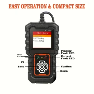Car OBD2 Scanner Diagnostic Tool Code Reader, Car Voltage Tester Engine Fault Code Scanner, Charging Tester Diagnostic cy3001B - Image 4
