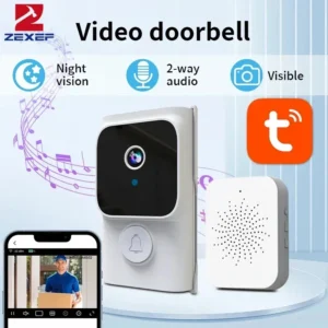 ZEXEF Tuya Popular Wireless Doorbell Camera 1080 High-Definition Bidirectional Audio WiFi Video Intelligent Home Doorbell