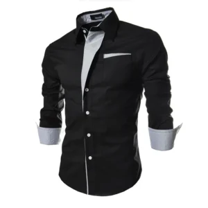 Mens Striped Shirts Business Slim Fit Male Shirt Black White 2025 Long Sleeved Social Clothes Camisa Masculina Vetement Homme - Image 5