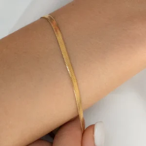 Mariasz Minimalist 16/18cm Stainless Steel Classic Snake Gold Color Width 2.5/3/4MM Chain Bracelet For Women Luxury Jewelry Gift - Image 6