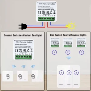 RF 433 MHz Smart Light Switch Mini DIY Wireless Remote Control 1/2/3 Gang Wall Panel Switch 16A Relay Receiver Automation Module - Image 3