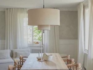 Nordic Minimalist Wabi Sabi Fabric Chandelier Living Dining Room Bar Bedroom Led Pendant Lights Restaurant Hanging Lamp Fixture