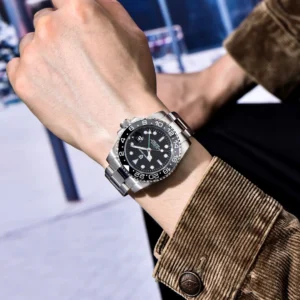 PAGANI DESIGN GMT Watches Men's Luxury Automatic Mechanical Wristwatch Sapphire Glass 40MM Stainless Steel Waterproof Watch - Image 3